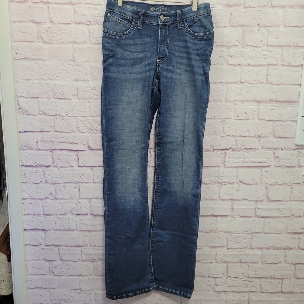 Wrangler Willow Ultimate Riding Denim Jeans Women 9 Blue Bootcut Cowgirl Western